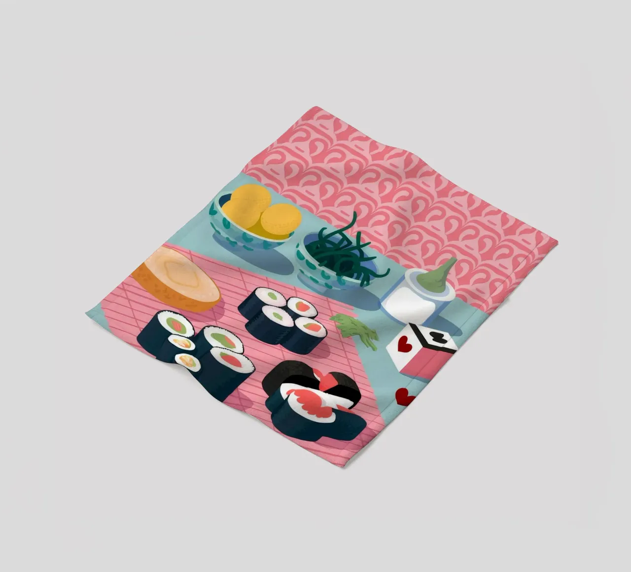 Sushi-Teller Perfektion Fleecedecke von Muse Artworks