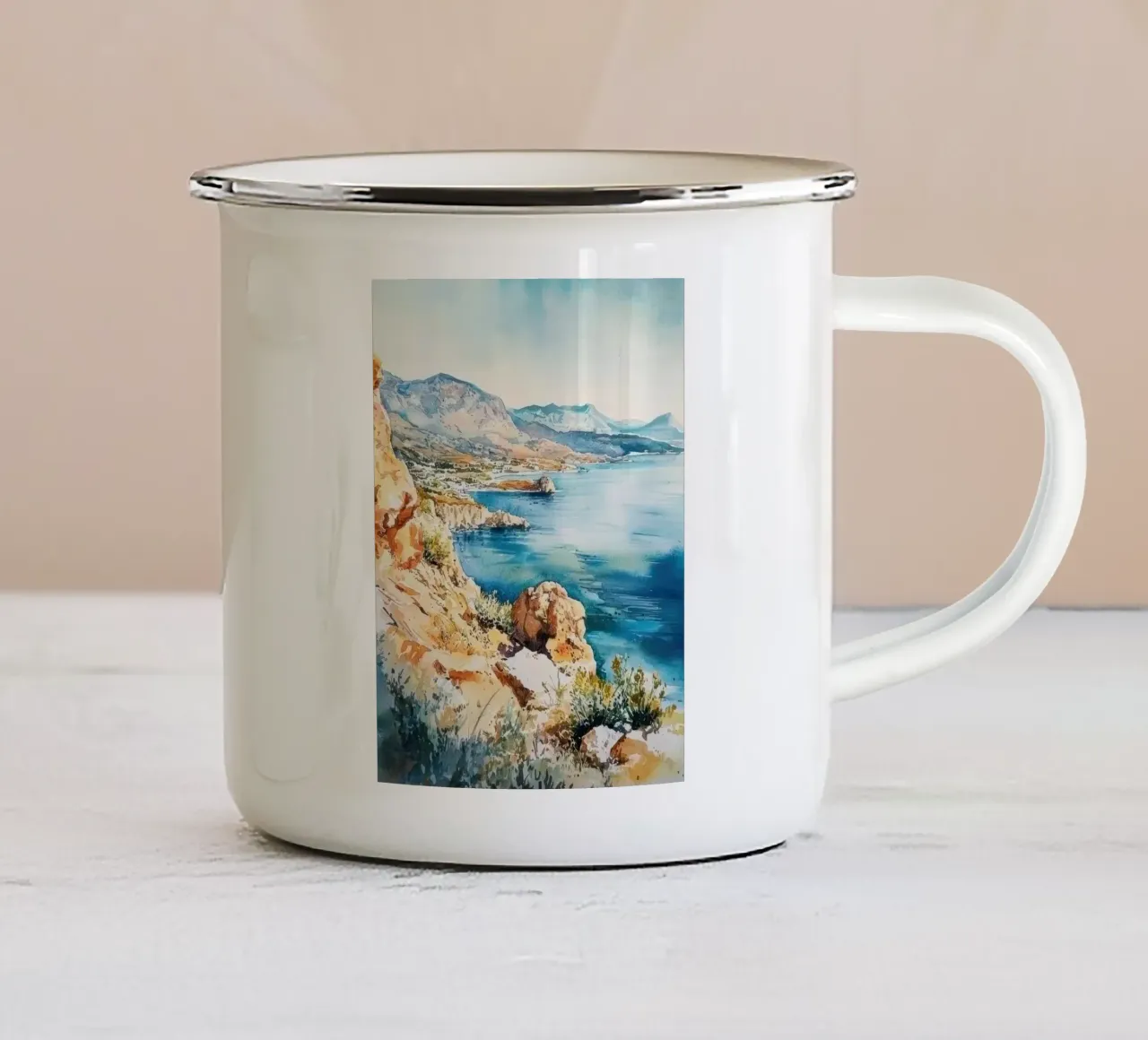 Creta tazza in smalto da Travel