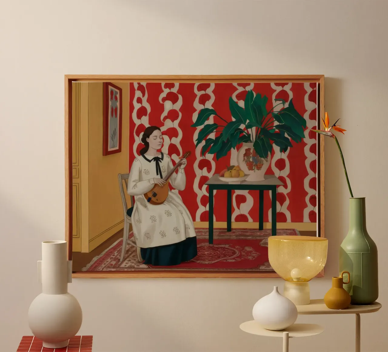 Grootmoeders huis Stilte canvas met Baklijst van Stone Decade