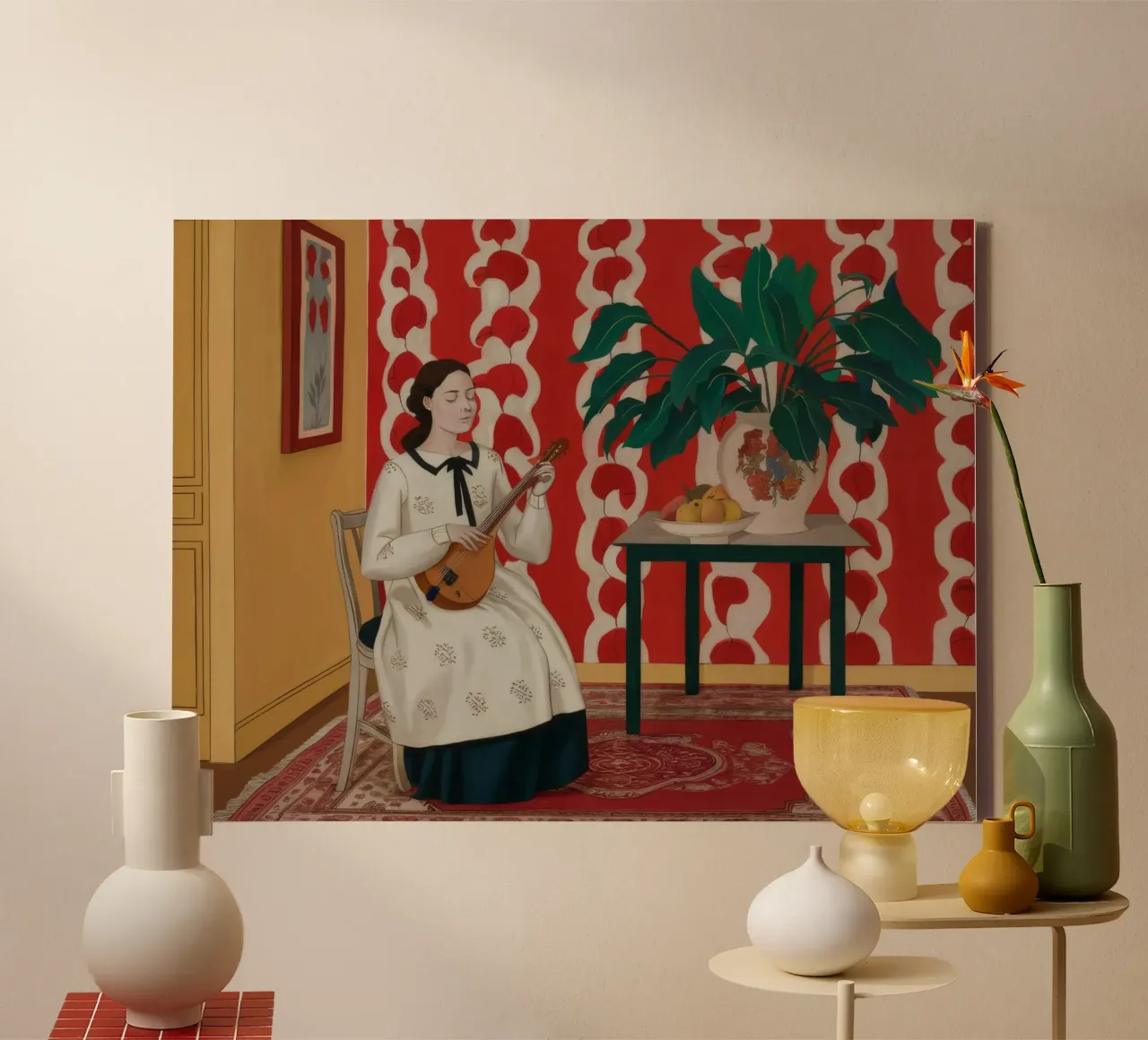 Grootmoeders huis Stilte canvas met Baklijst van Stone Decade
