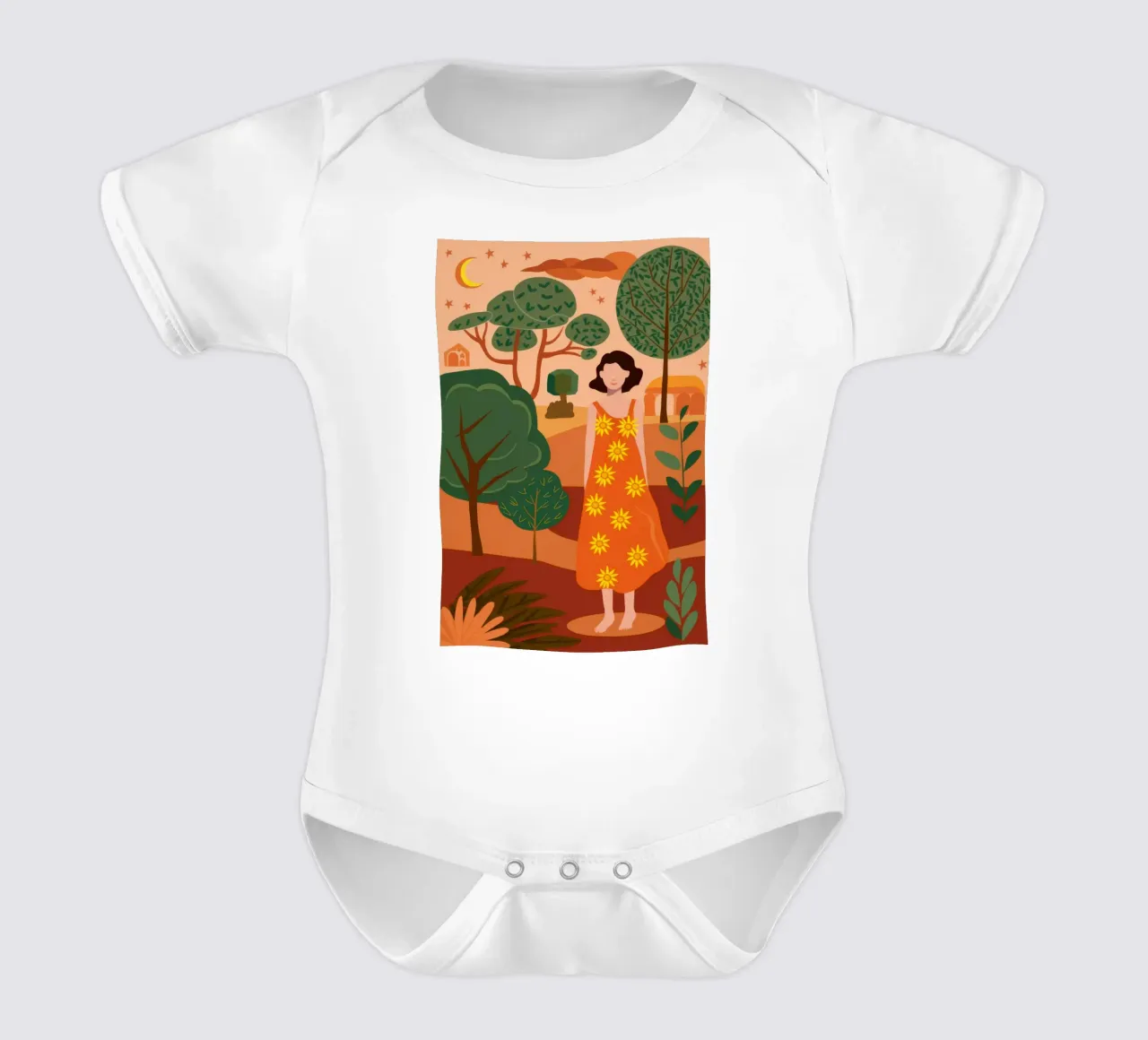 Blumenkleid Garten Kurzarm Babybody von Pale Aura
