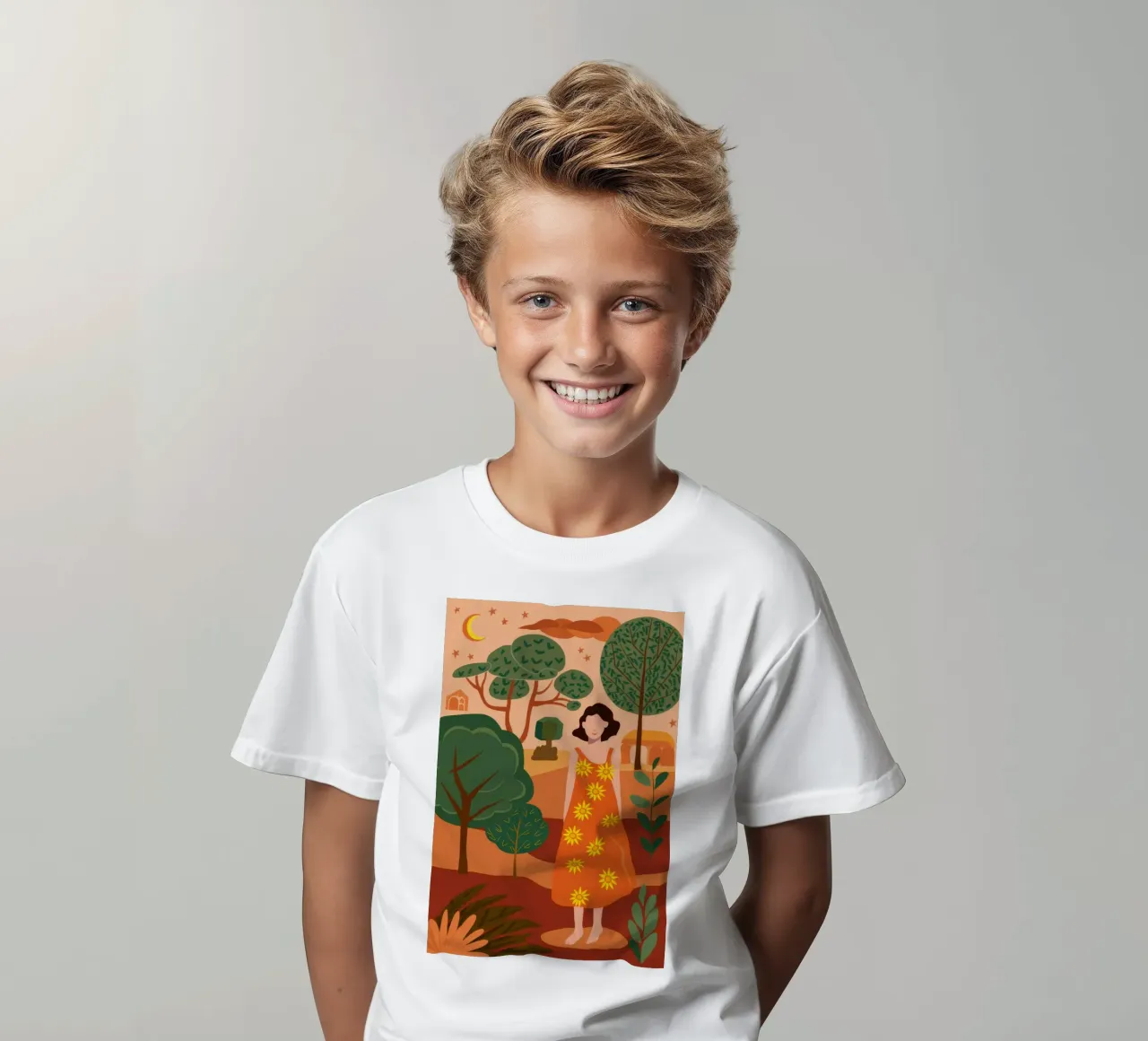 Floral Dress Garden kids t-shirt by Pale Aura