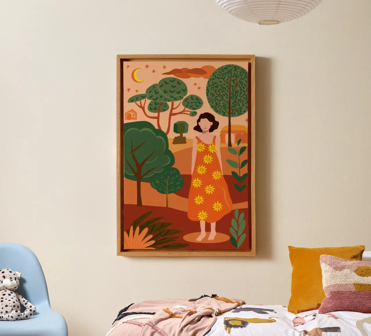 Bloemen Jurk Tuin canvas van Pale Aura