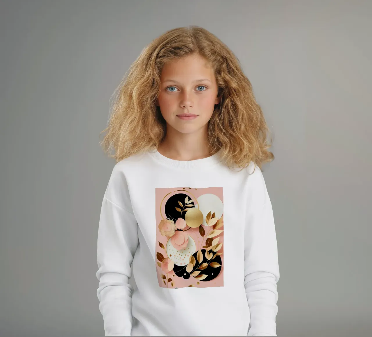 Bubblegum Abstract Minimalistic Aesthetic Floral 2 felpa bambino da Tameo