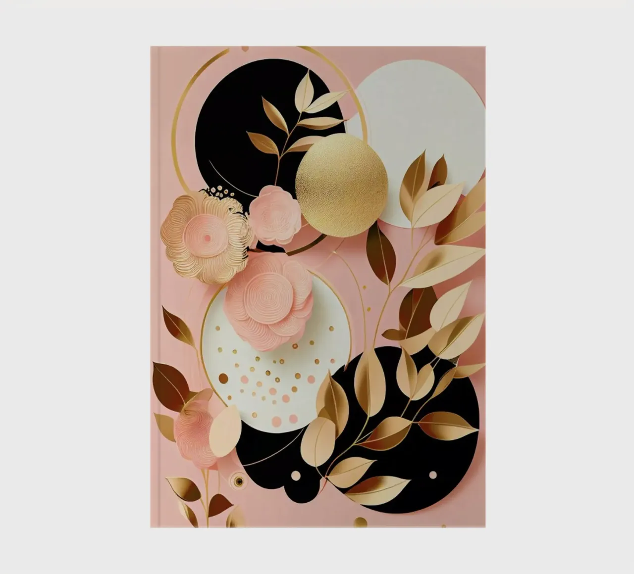 Bubblegum Abstract Minimalistic Aesthetic Floral 2 notebook by Tameo