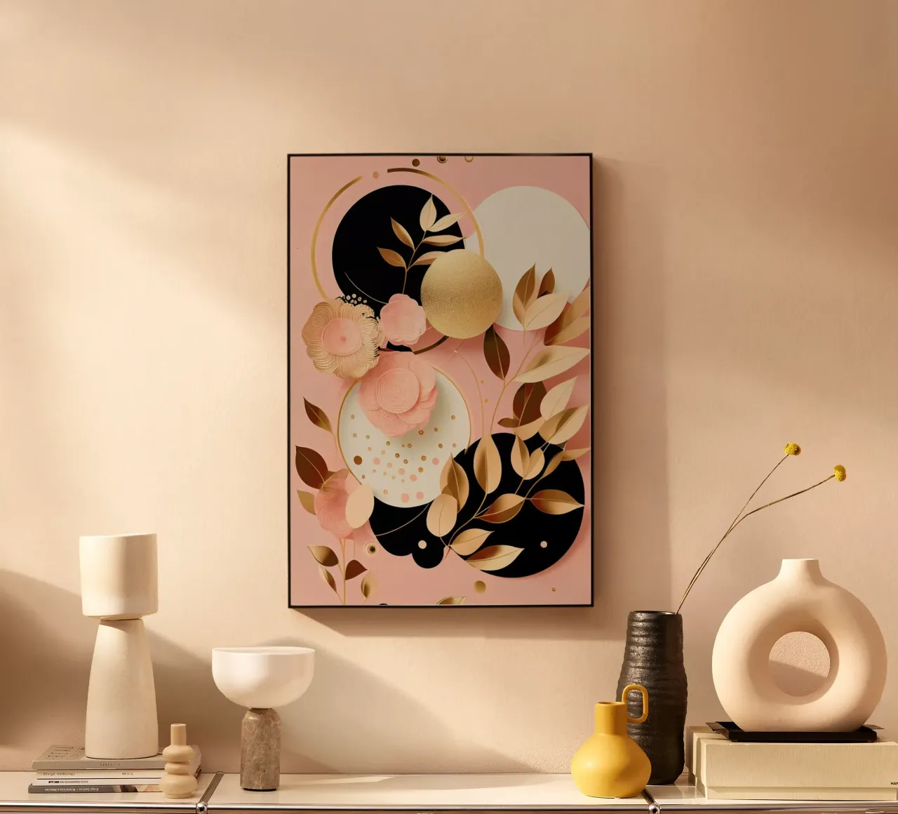 Bubblegum Abstract Minimalistic Aesthetic Floral 2 alluminio dibond da Tameo