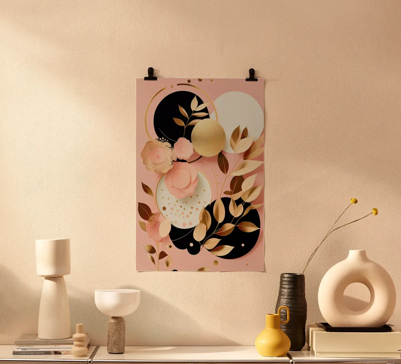 Bubblegum Abstract Minimalistic Aesthetic Floral 2 hahnemühle by Tameo