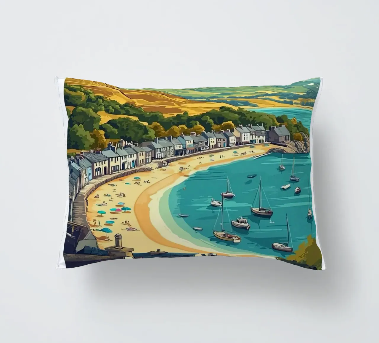 Barmouth Wales Travel decorative cushion by Travel