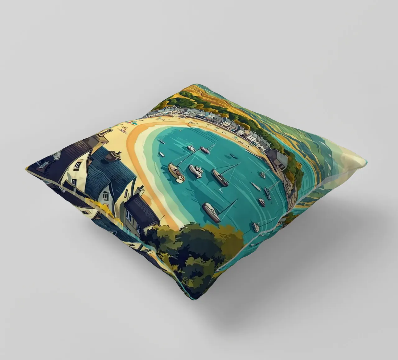 Barmouth Wales Travel decorative cushion by Travel