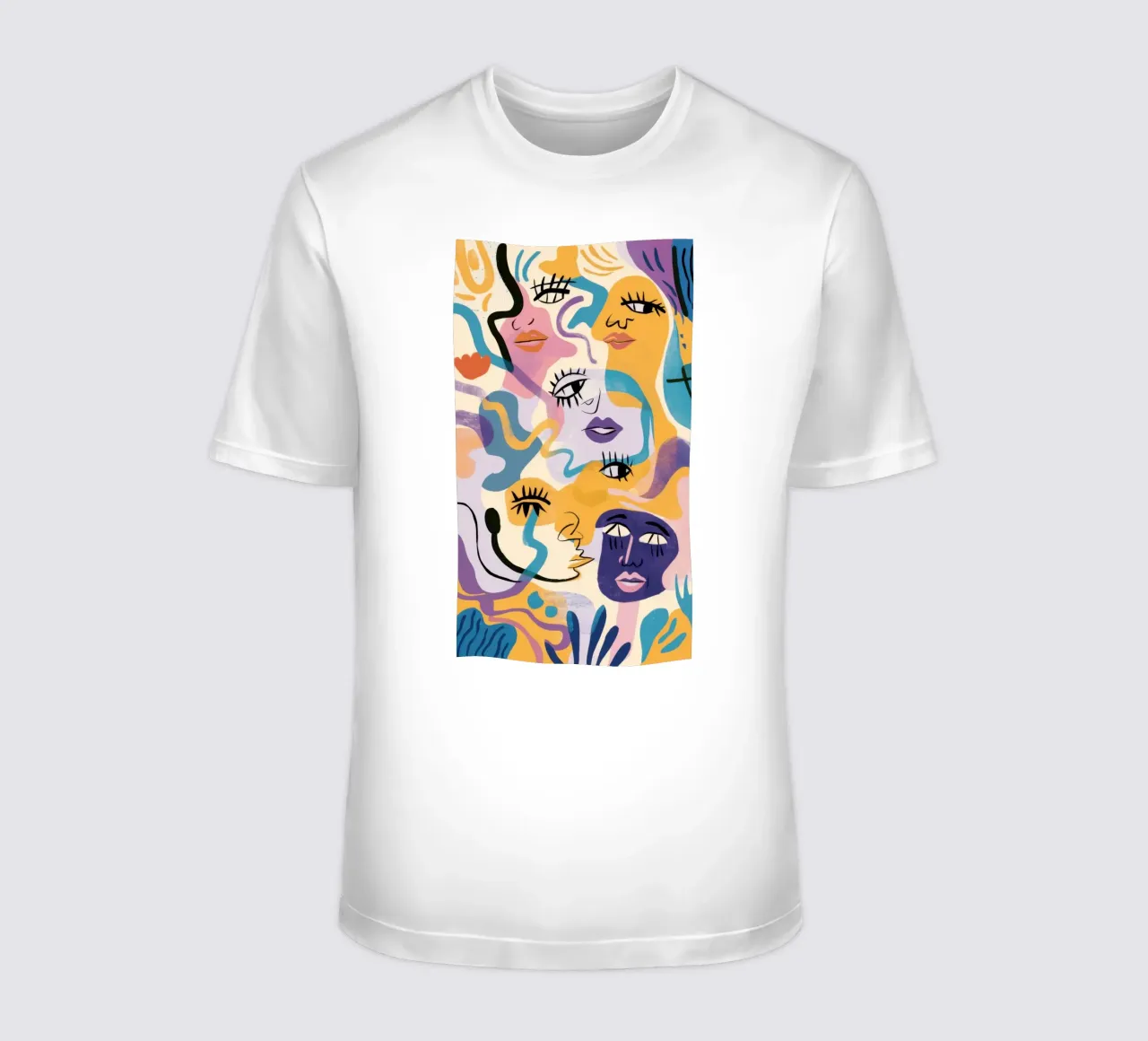 Medley di volti astratti t-shirt da Marigold Tiga
