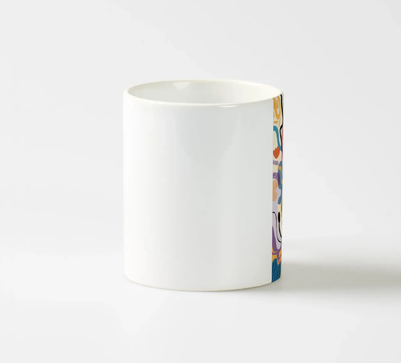 Medley di volti astratti tazza in ceramica da Marigold Tiga
