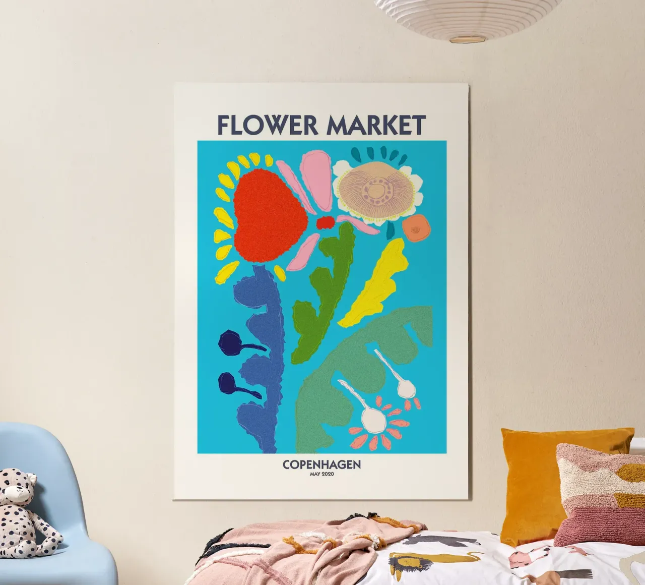 MERCATO DEI FIORI DI COPENAGHEN poster da Patrick J Curtis