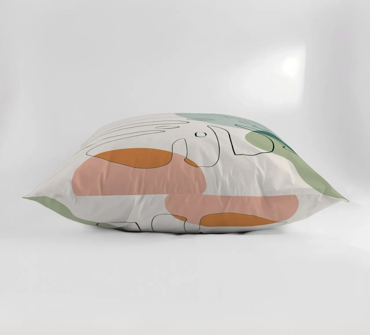 Foglie di Monstera Line Art con forme cuscino da Patrick J Curtis