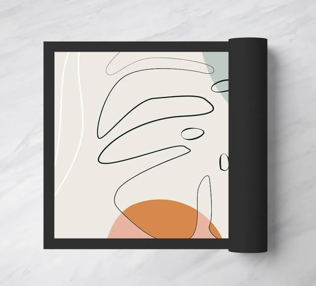 Foglie di Monstera Line Art con forme zerbino da Patrick J Curtis