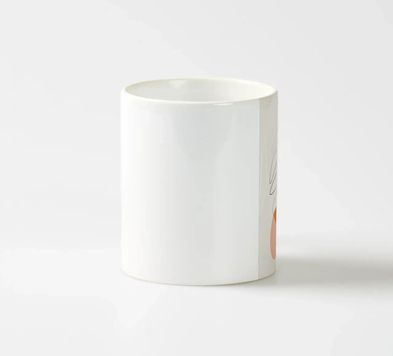 Foglie di Monstera Line Art con forme tazza in ceramica da Patrick J Curtis
