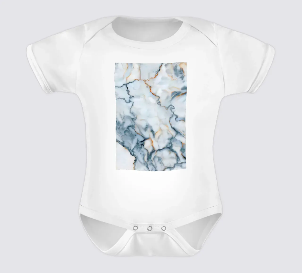 Serbia Marble Map short-sleeve baby romper by Octavian