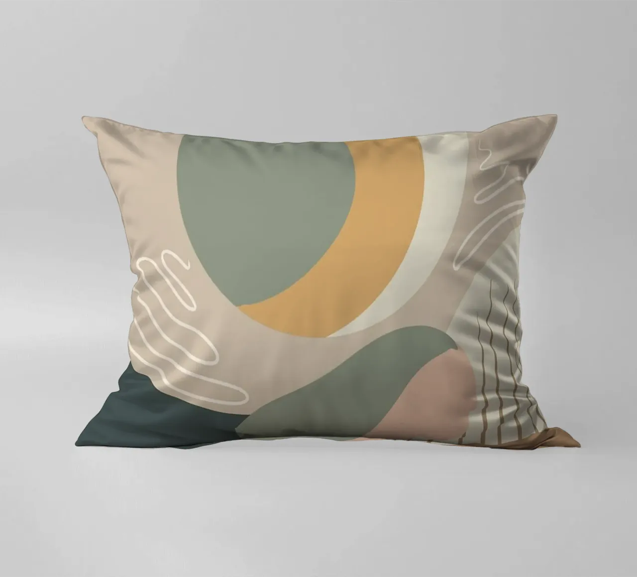 Serenity in Motion, Modern Abstract Minimalism decorative cushion by Patrick J Curtis