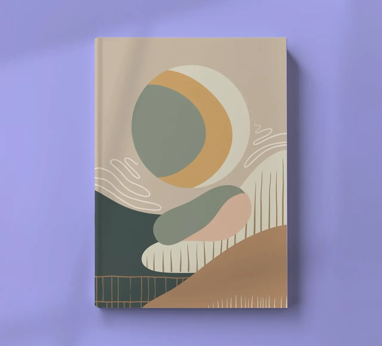 Serenity in Motion, Modern Abstract Minimalism notebook by Patrick J Curtis