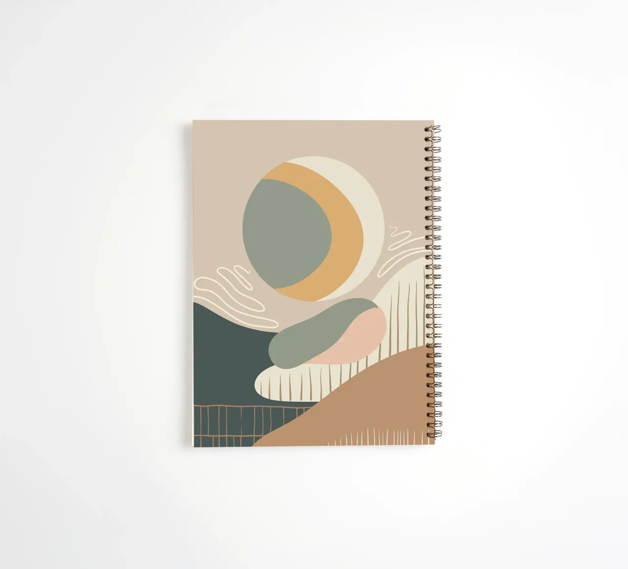 Serenity in Motion, Modern Abstract Minimalism spiral notebook by Patrick J Curtis