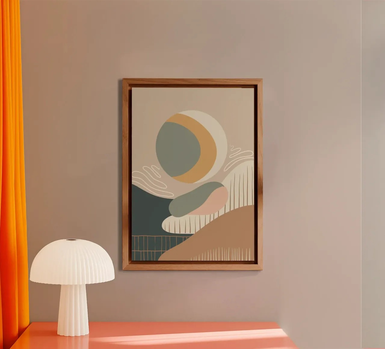 Serenity in Motion, Modern Abstract Minimalism alu-dibond by Patrick J Curtis
