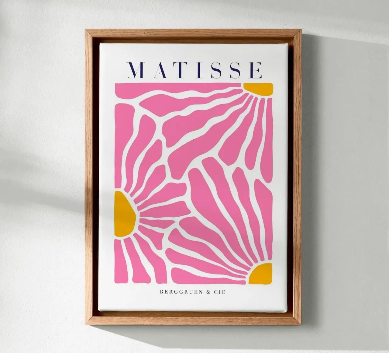 MATISSE Fiori rosa 3 tela con Cornice a cassetta da Patrick J Curtis