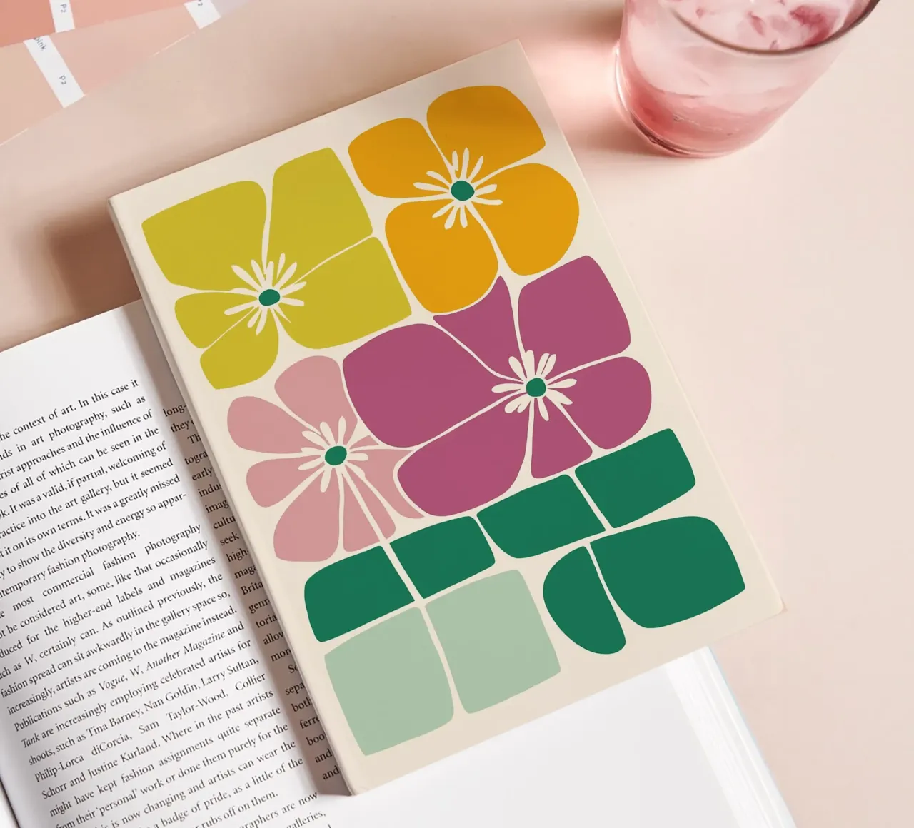 Abstract Floral Art Print notebook by Patrick J Curtis