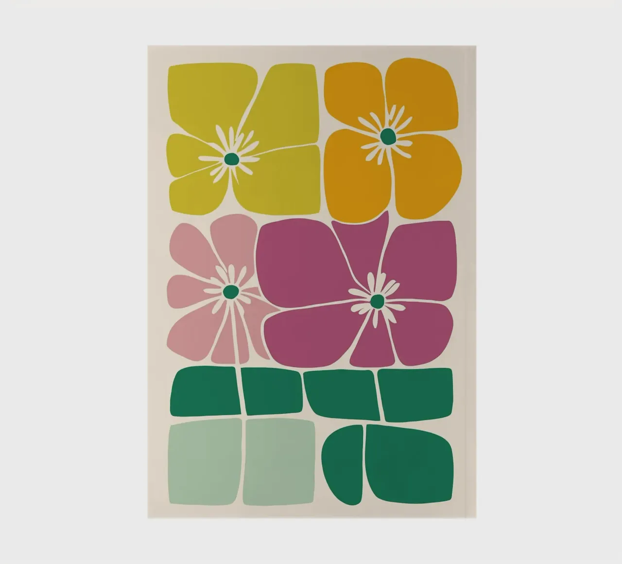Abstract Floral Art Print notebook by Patrick J Curtis