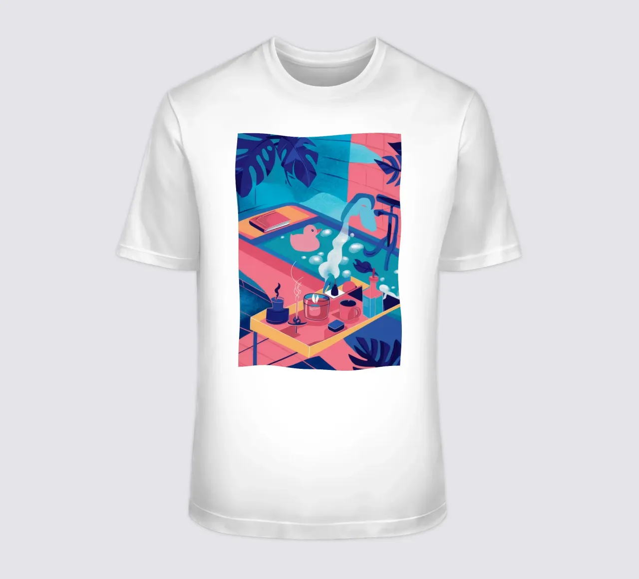 Rooftop Pool Dusk t-shirt by Muse Artworks