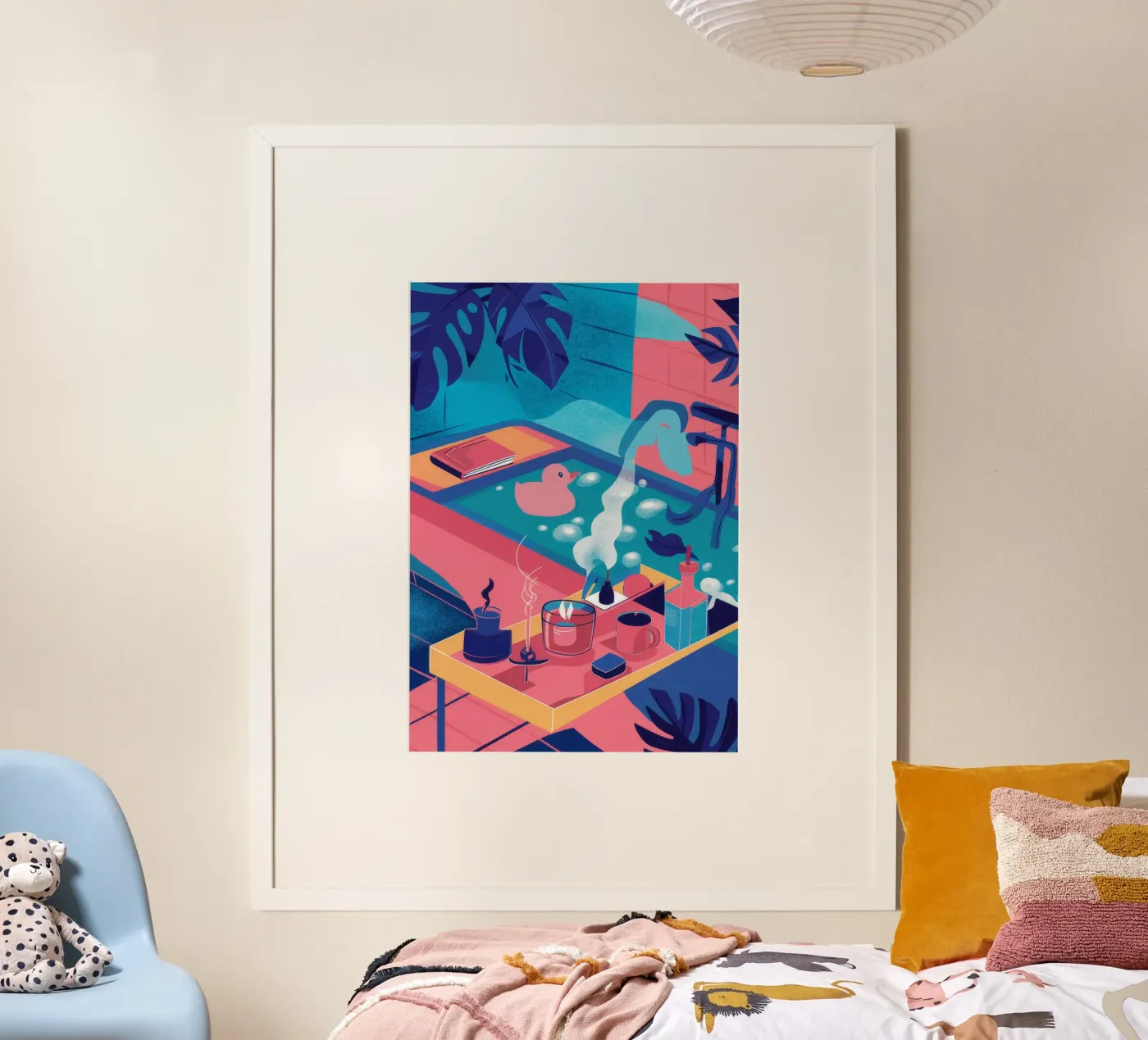 Rooftop Pool Dusk poster van Muse Artworks