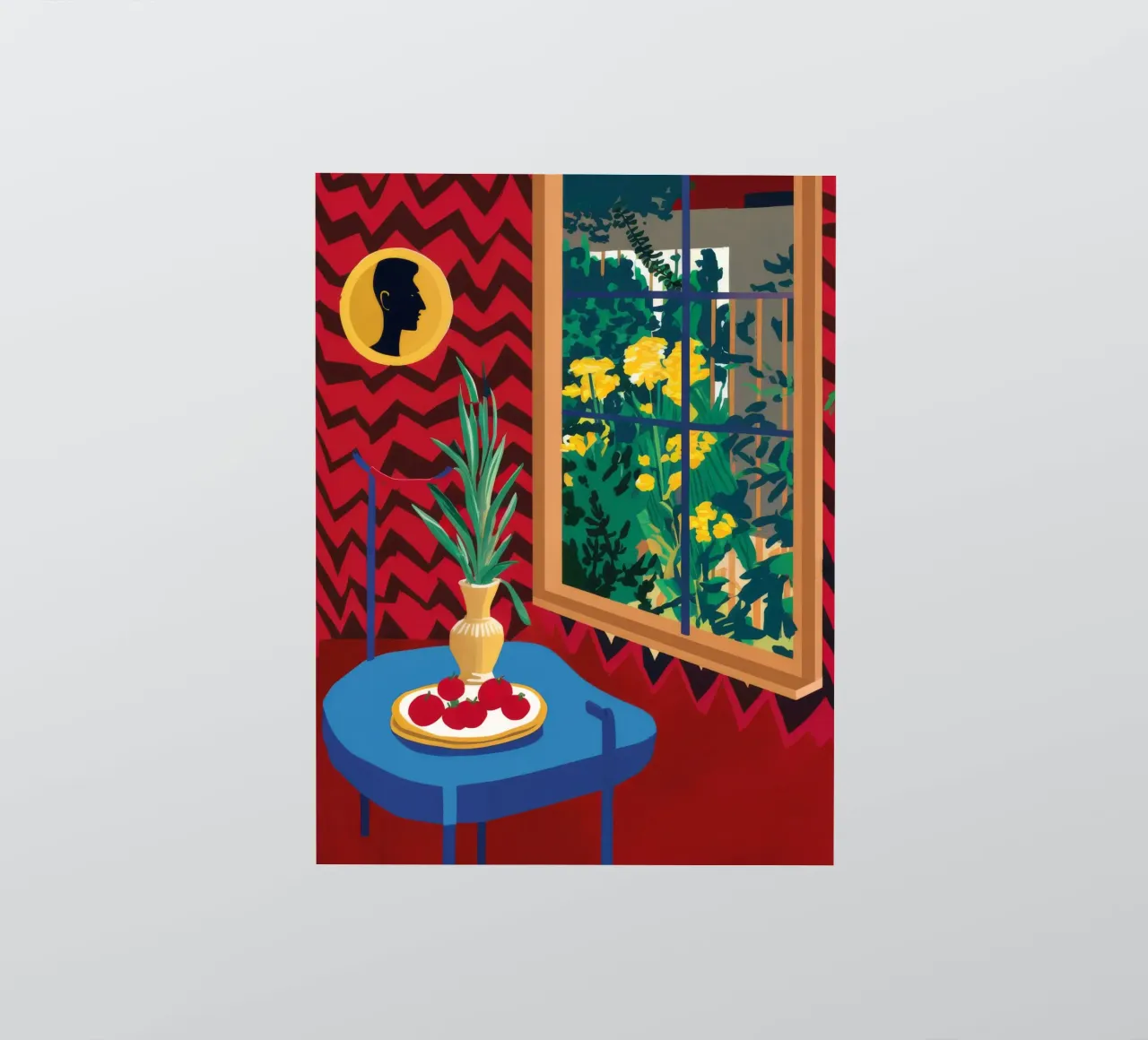 Rotes Fenster Katze Sticker von Stone Decade