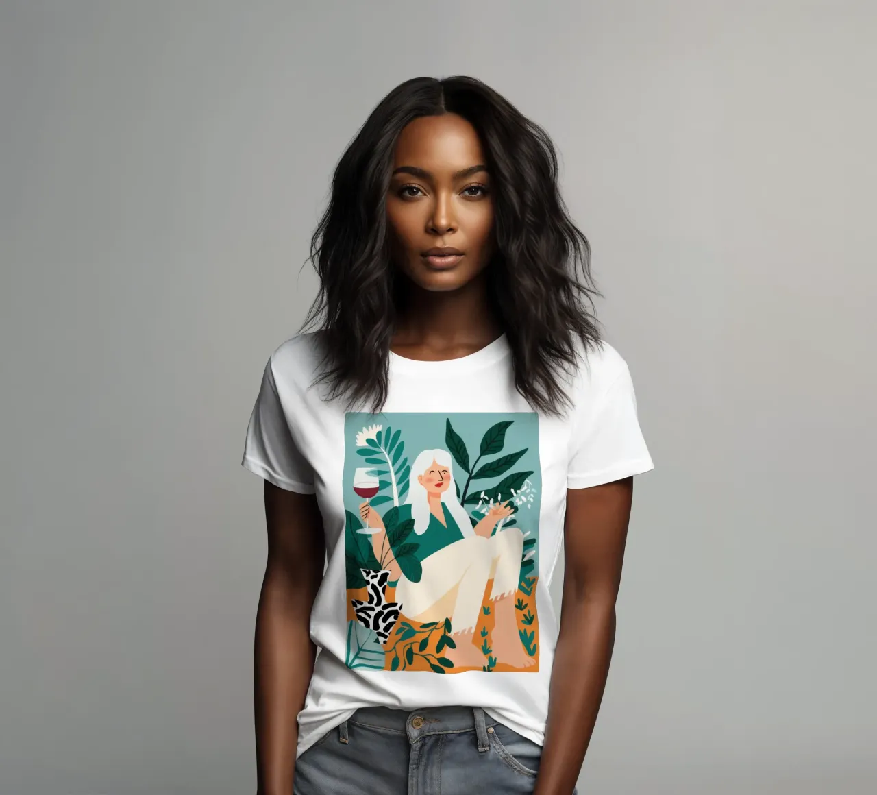 Collant vino e fantasia t-shirt da donna da Pale Aura