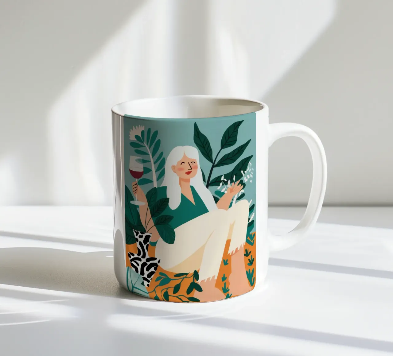 Collant vino e fantasia tazza in ceramica da Pale Aura