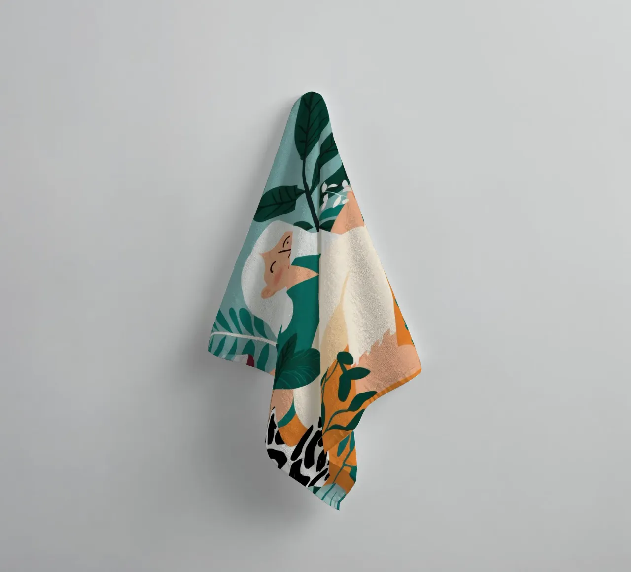Wine and Patterned Tights towel by Pale Aura