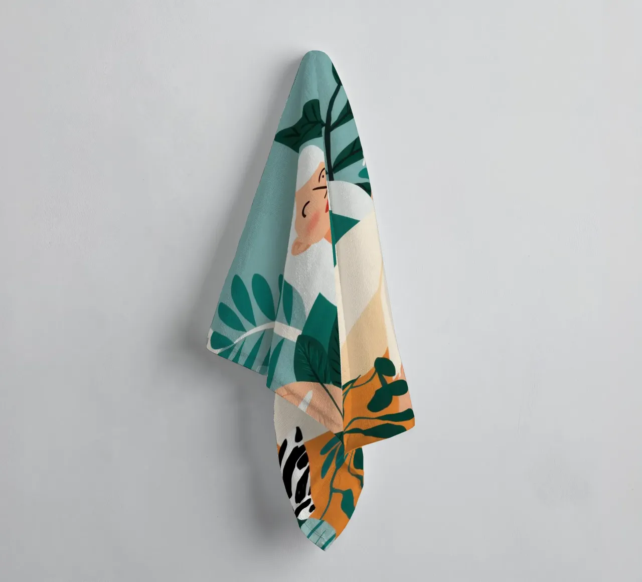 Wine and Patterned Tights towel by Pale Aura