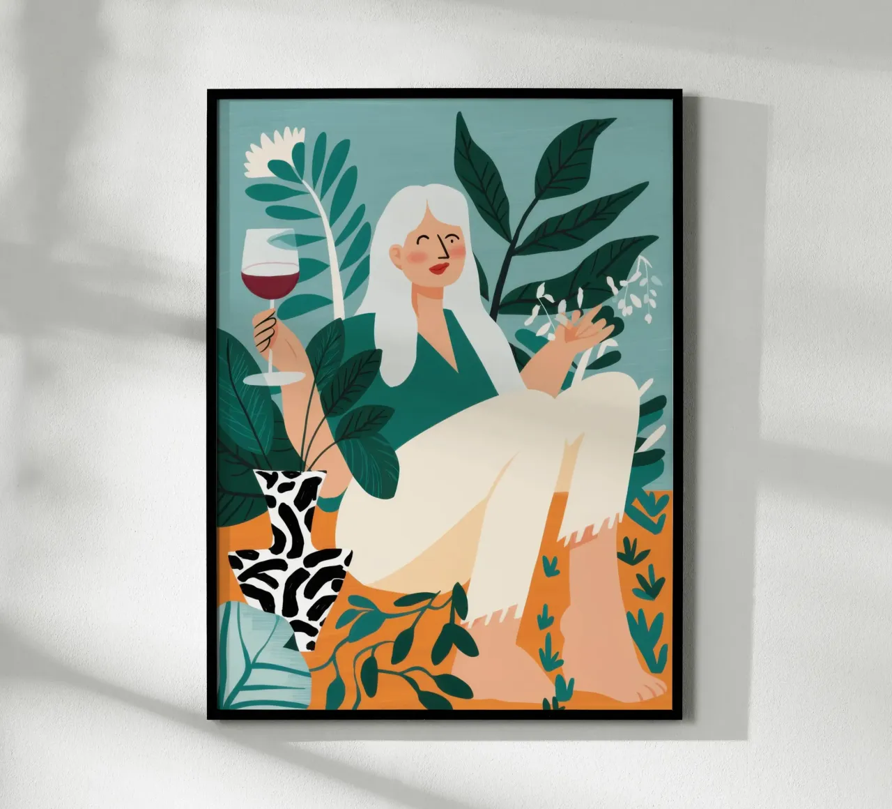 Wine and Patterned Tights hahnemühle by Pale Aura