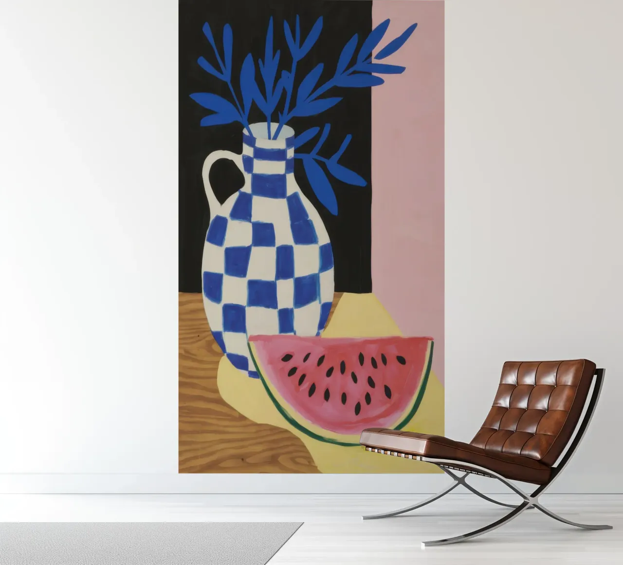 Wassermelone Vase Stille Fototapete von Sentinel Glow