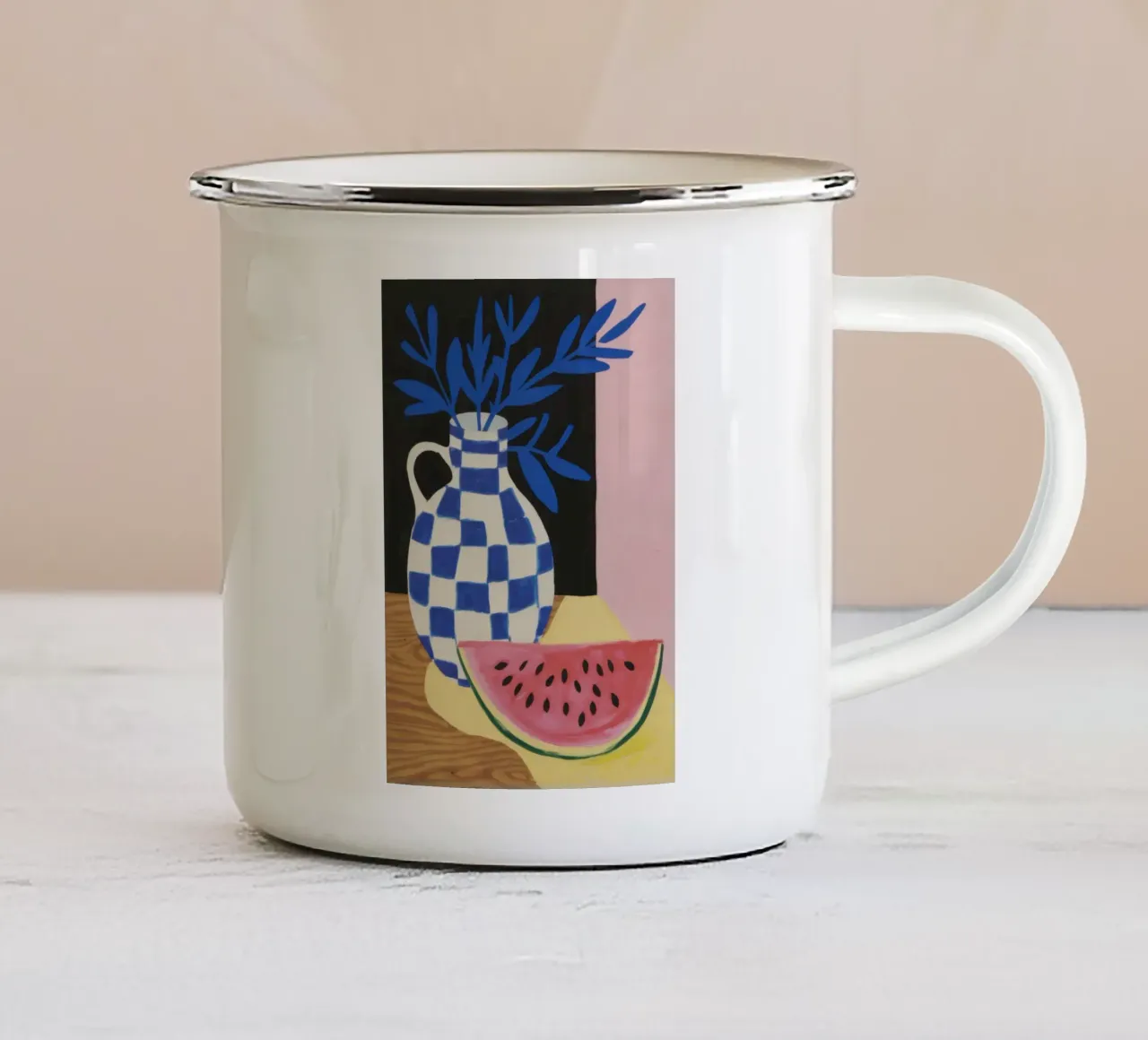 Vaso di angurie Stillness tazza in smalto da Sentinel Glow