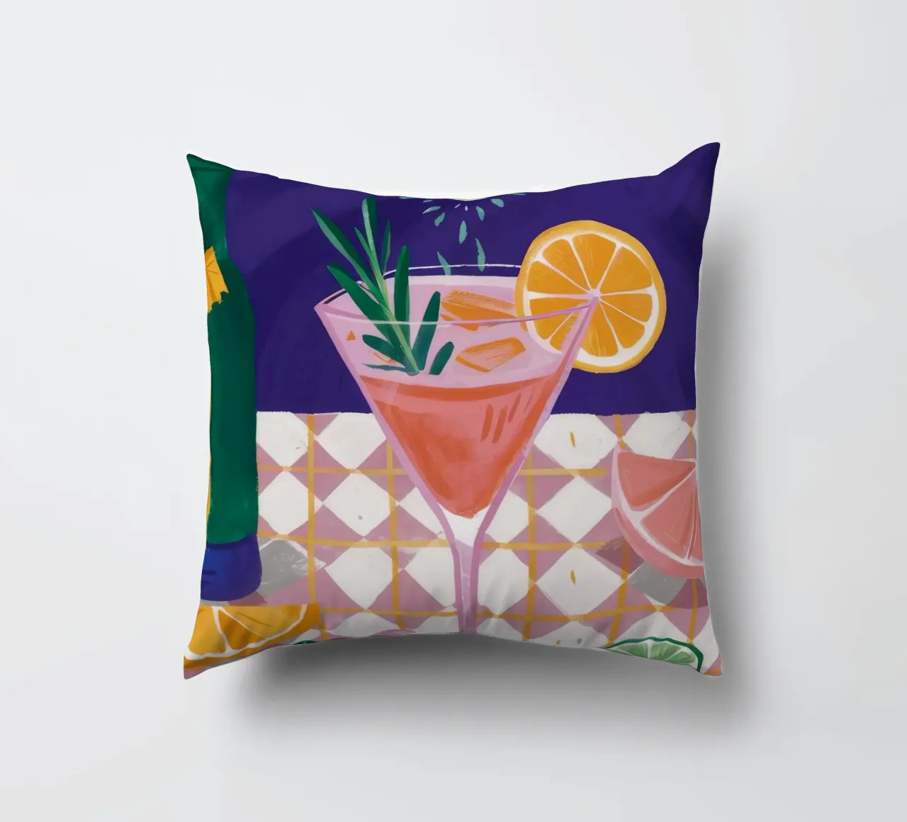 Cocktail di lime e arancia cuscino da Muse Artworks