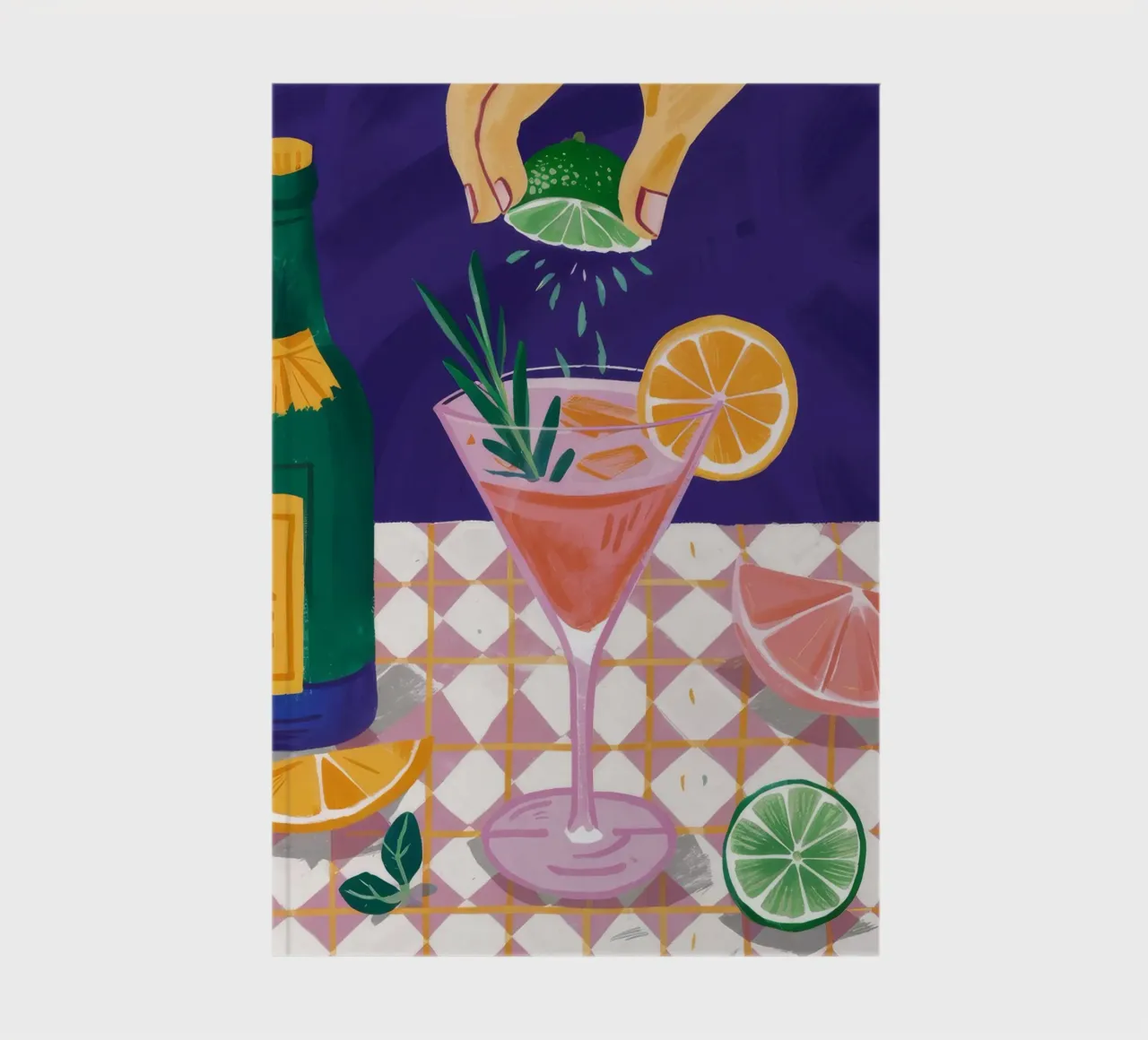 Lime and Orange Cocktail notebook by Muse Artworks
