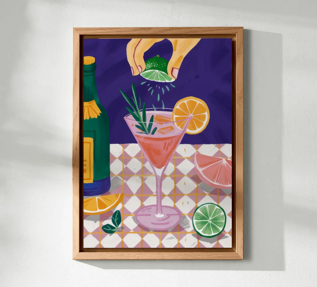 Cocktail di lime e arancia alluminio dibond da Muse Artworks