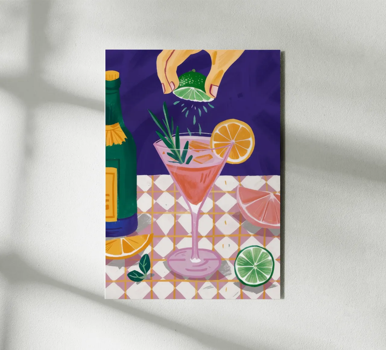 Cocktail di lime e arancia alluminio dibond da Muse Artworks