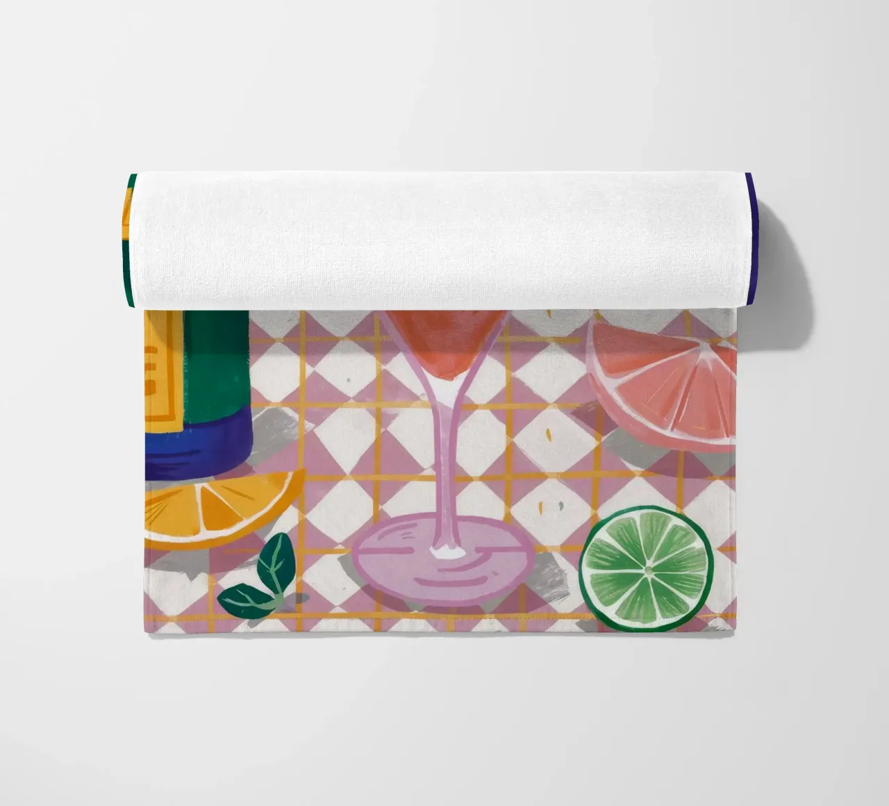 Cocktail di lime e arancia telo mare da Muse Artworks