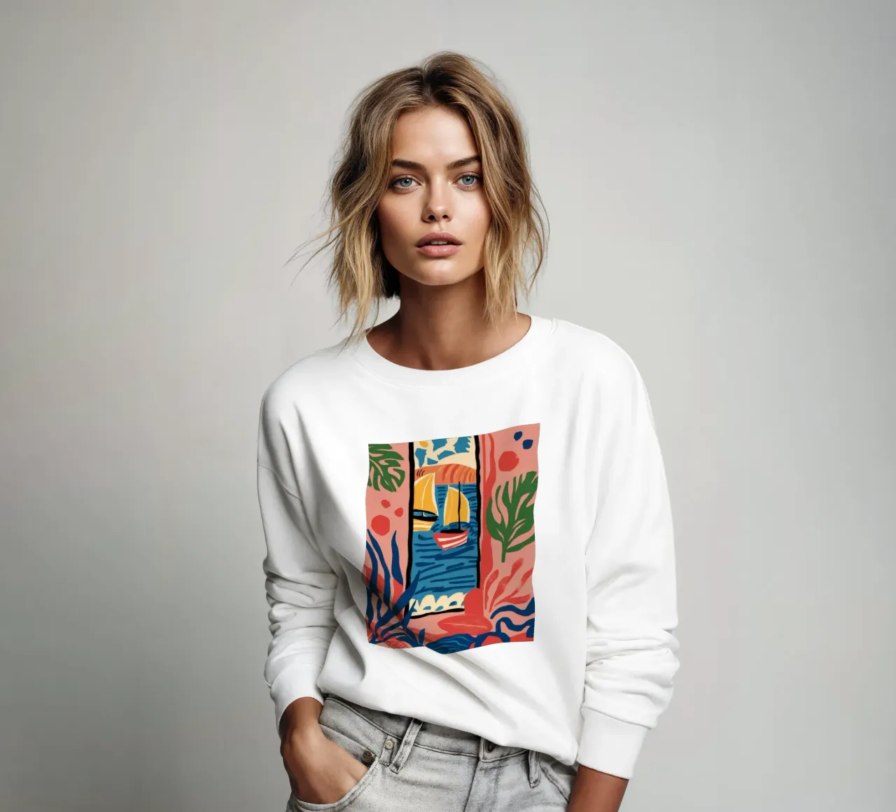 Vue de la fenêtre abstraite sweat de Pale Aura