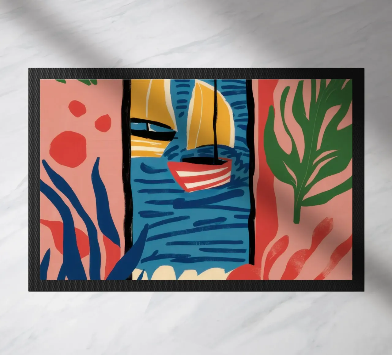 Abstract Window View doormat by Pale Aura