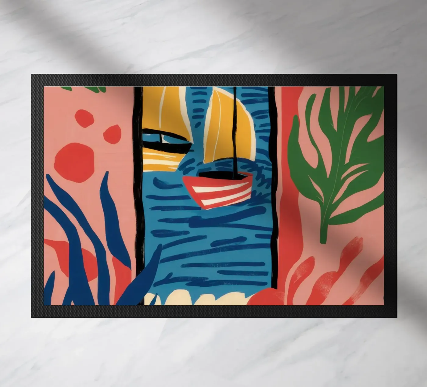 Abstract Window View doormat by Pale Aura