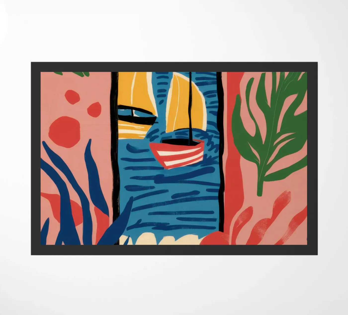 Abstract Window View doormat by Pale Aura