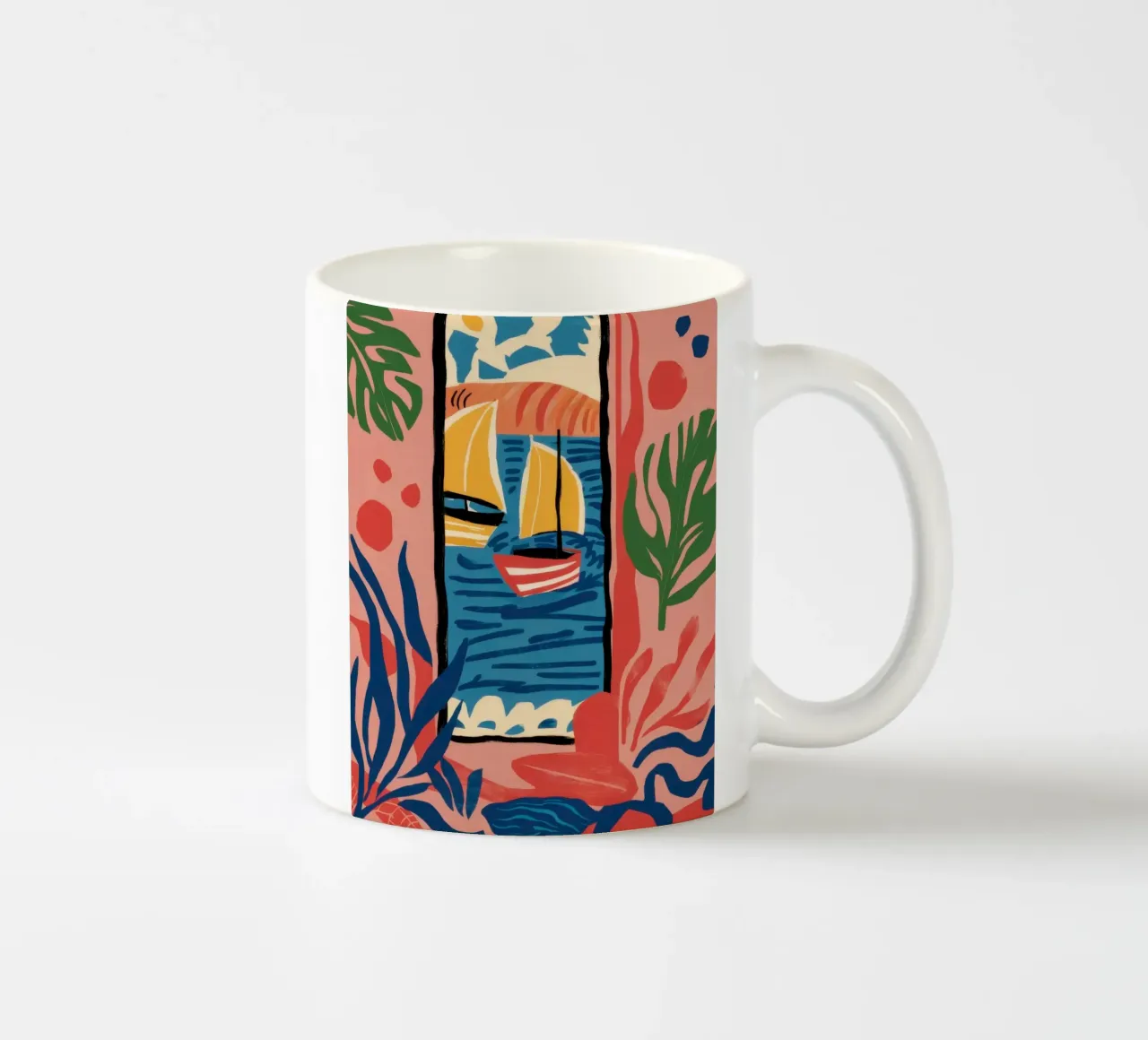 Abstract Window View ceramic mug by Pale Aura