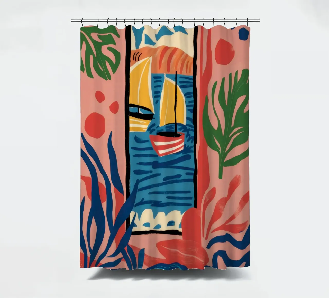 Abstract Window View shower curtain by Pale Aura