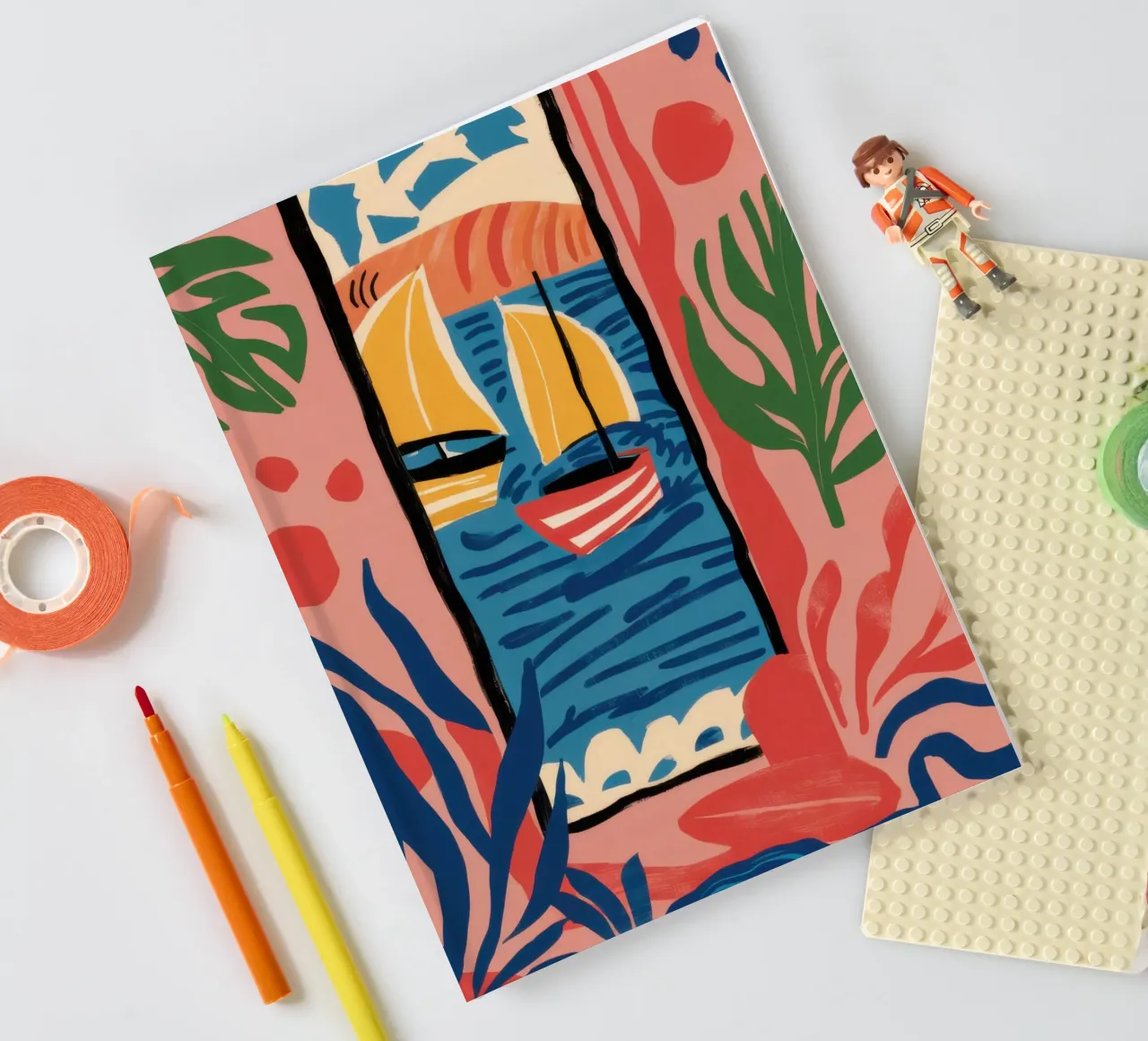 Abstract Window View notebook by Pale Aura