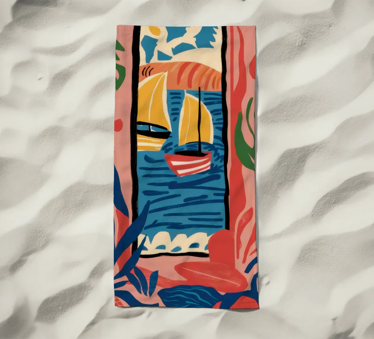 Vista finestra astratta telo mare da Pale Aura